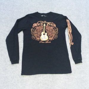 Womens Hard ROCK Café Shirt Small Top New York Long Sleeve Graphic T-Shirt